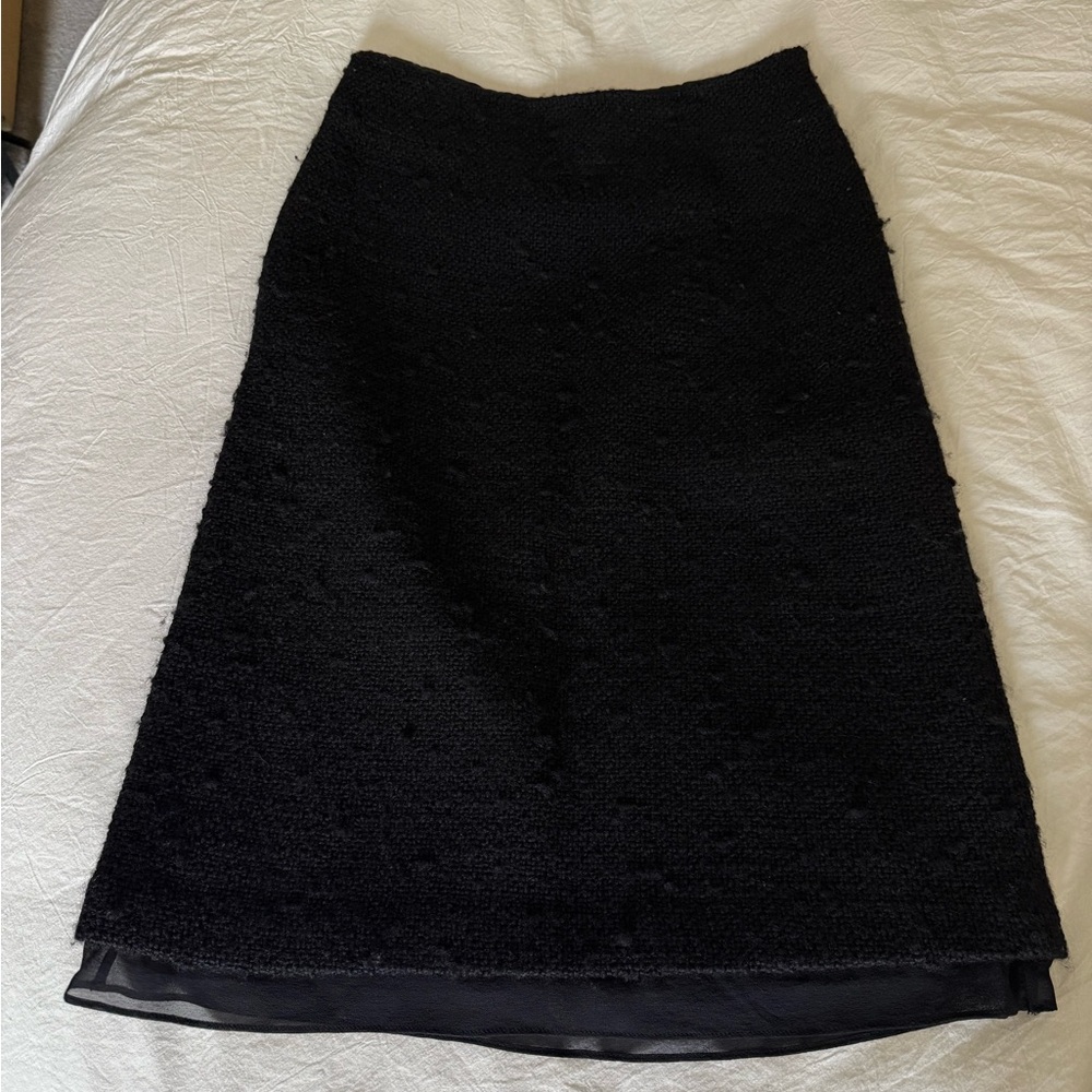 Banana Republic Black Midi A-Line Skirt for Cocktail